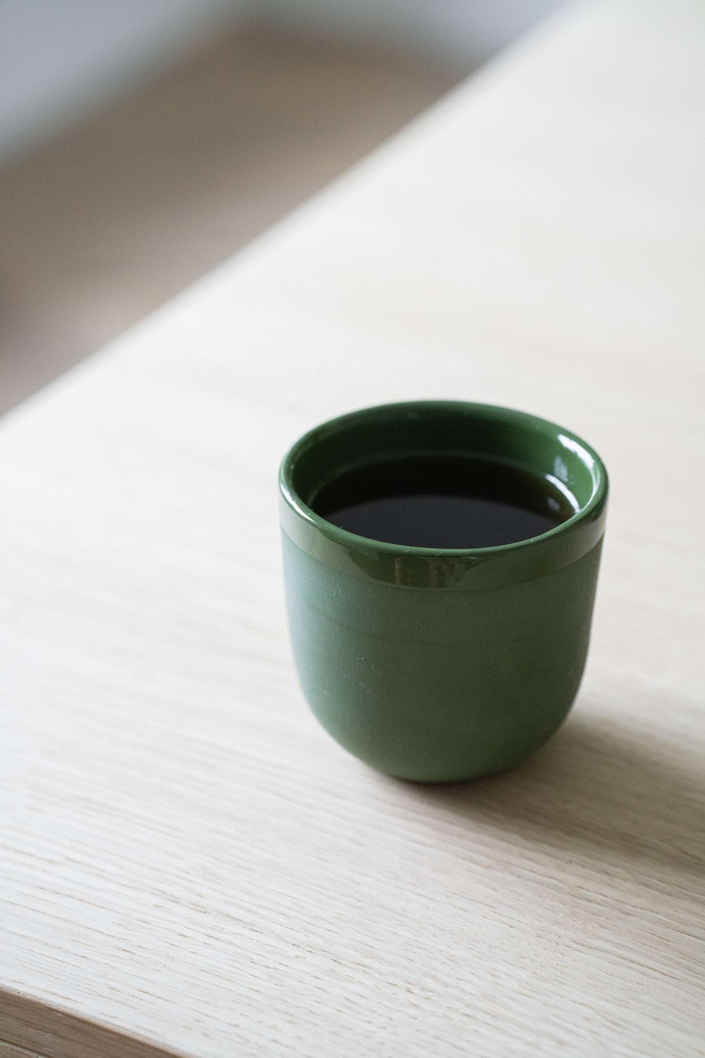 Green - Porcelain Coffee Cup.