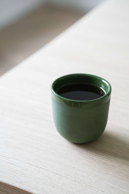 Green - Porcelain Coffee Cup.