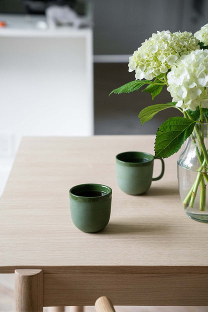 Green - Porcelain Coffee Cup.