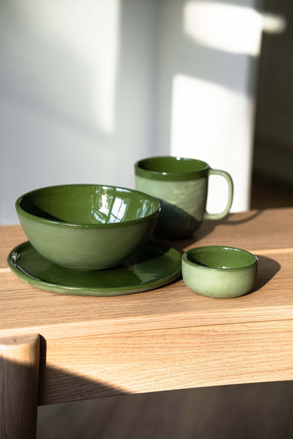 Green - Porcelain Sauce Bowl