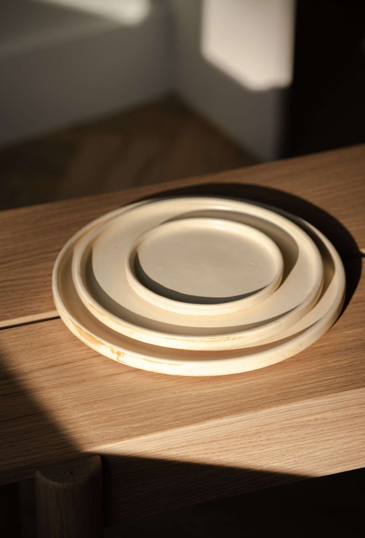 Beige Matte - Stoneware Dinner Plates