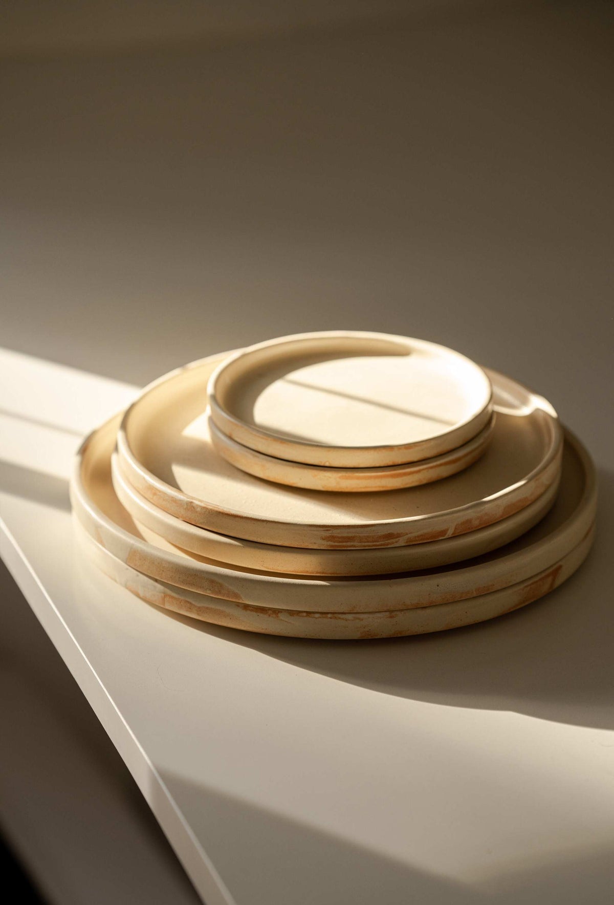 Beige Matte - Stoneware Dinner Plates