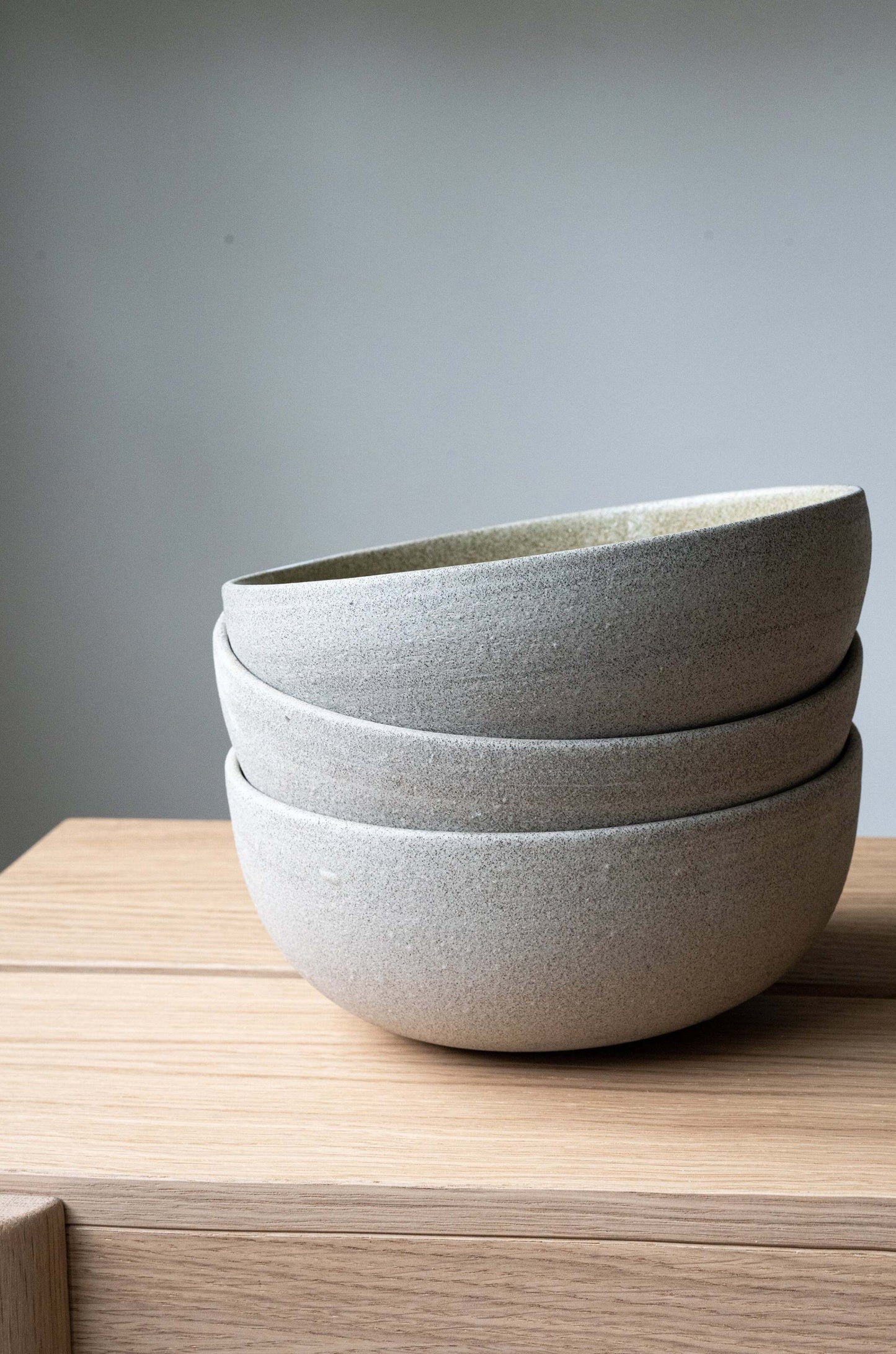 Concrete - Handmade Stoneware Ramen Bowl