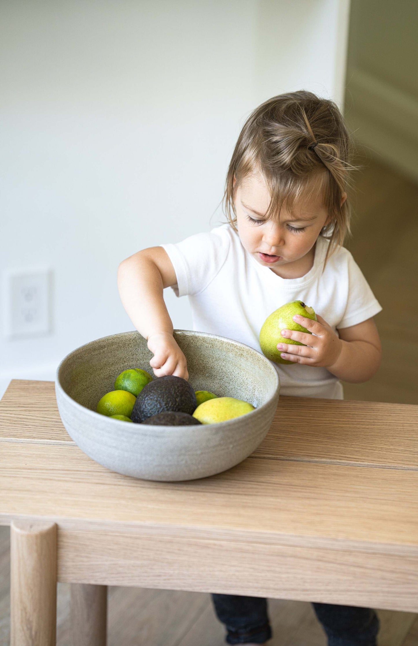 Concrete - Stoneware Large Fruit Bowl