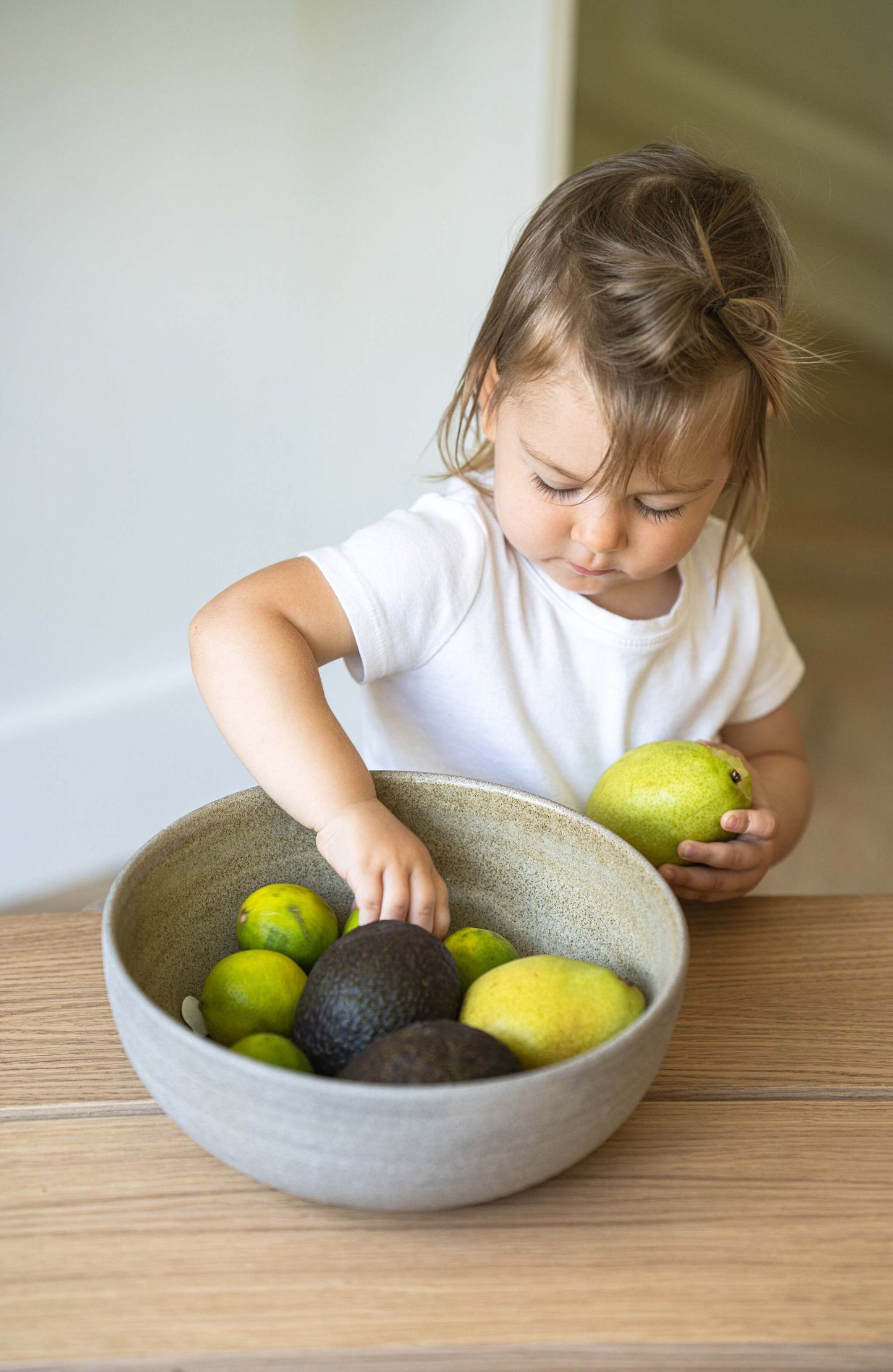 Concrete - Stoneware Large Fruit Bowl