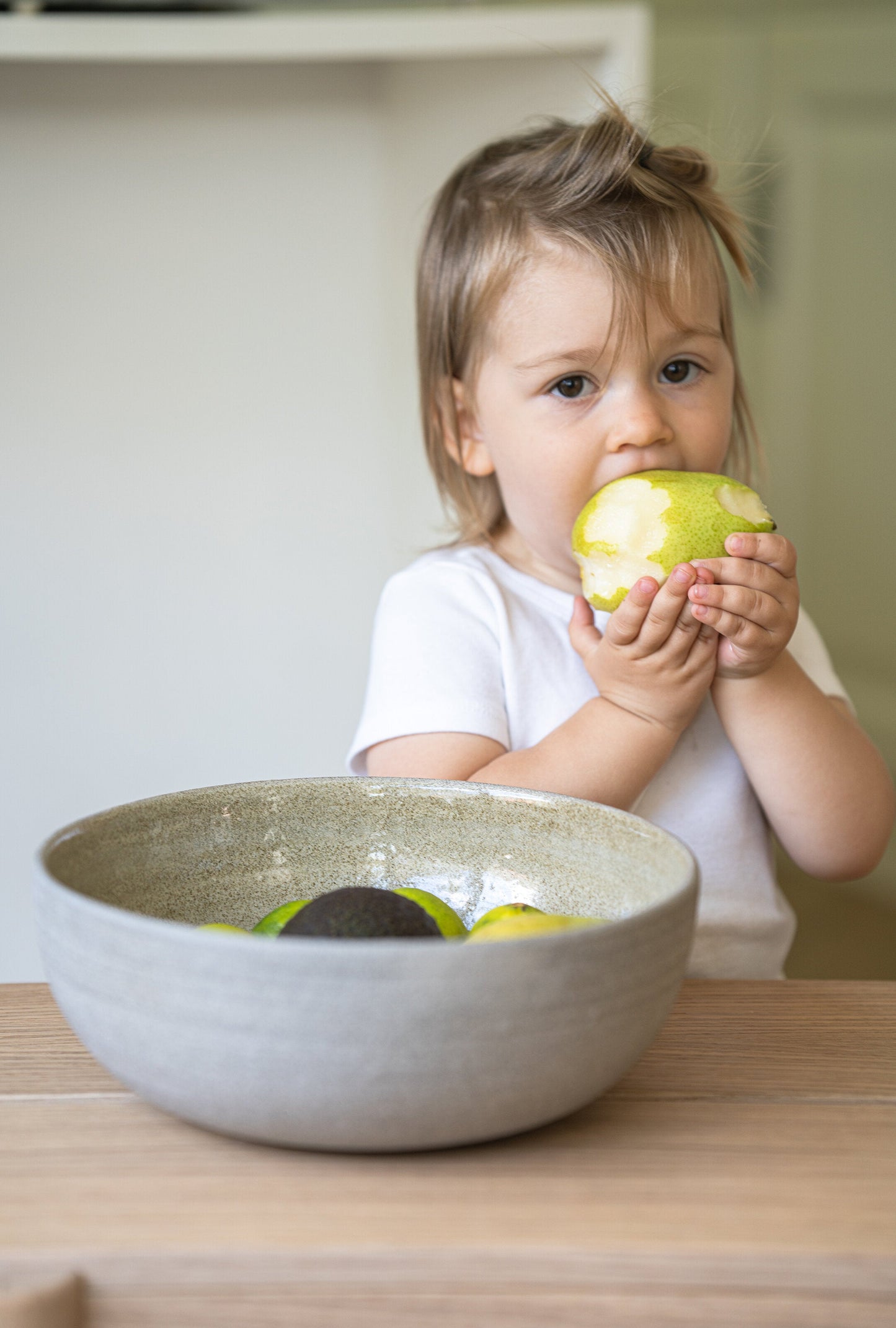 Concrete - Stoneware Large Fruit Bowl