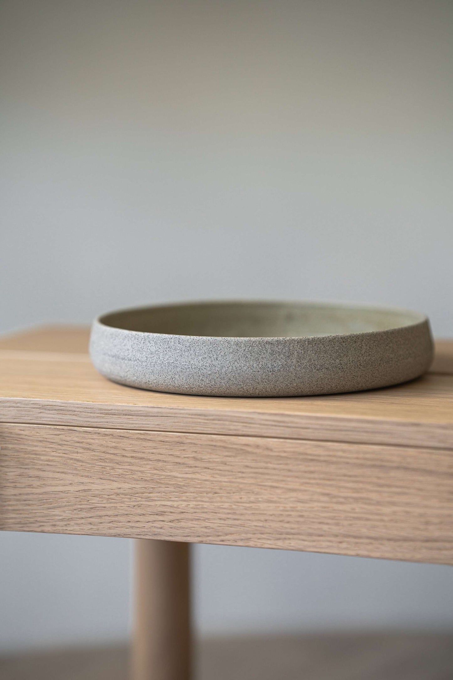 Concrete - Stoneware Salad Plates with High Sides