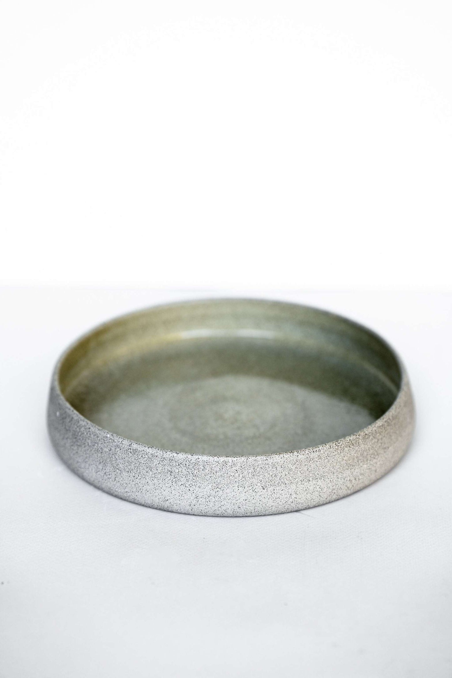 Concrete - Stoneware Salad Plates with High Sides
