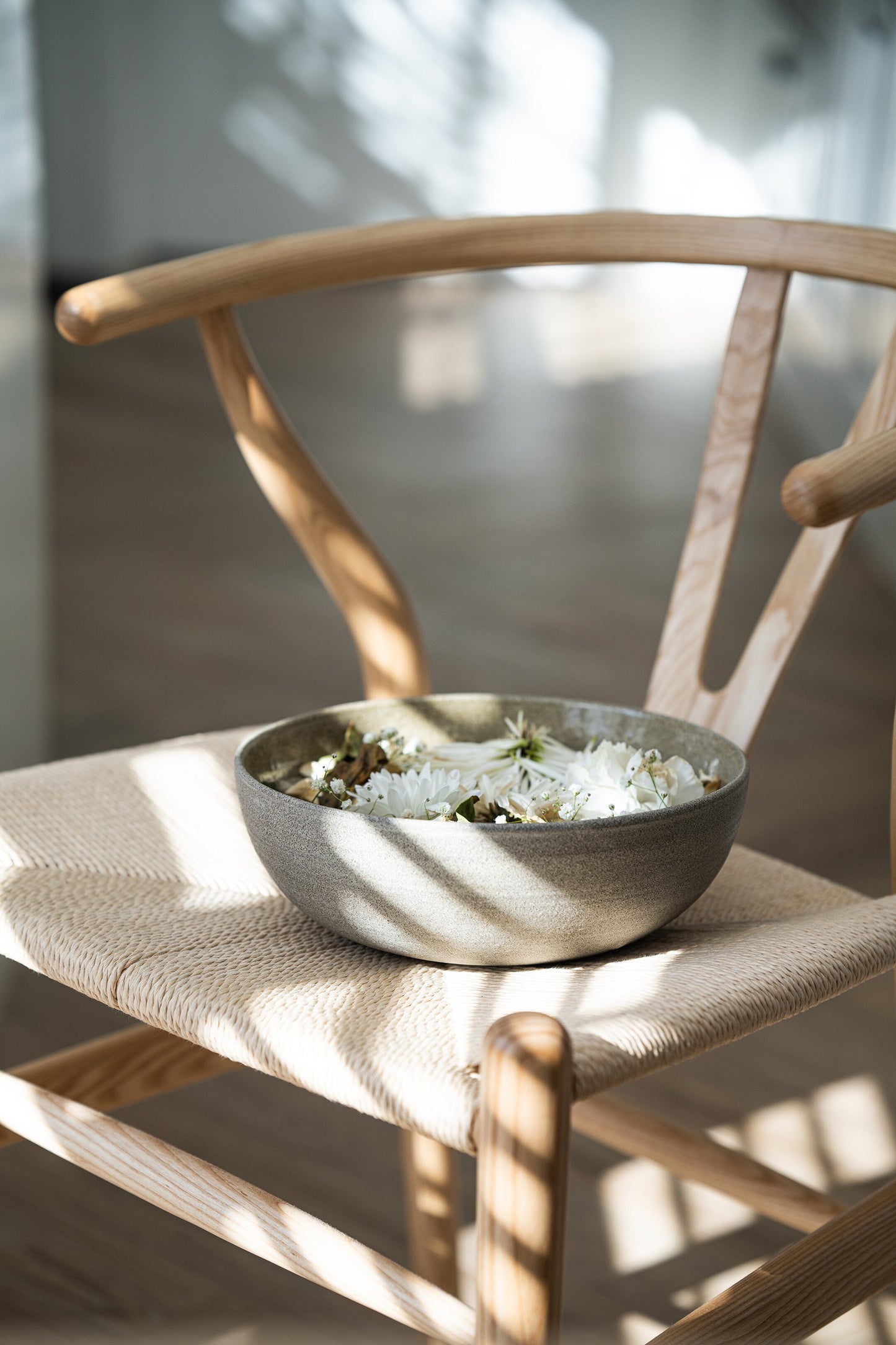 Concrete - Stoneware Large Fruit Bowl
