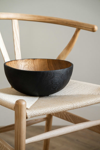 Half Charred Ashwood - Large Bowl