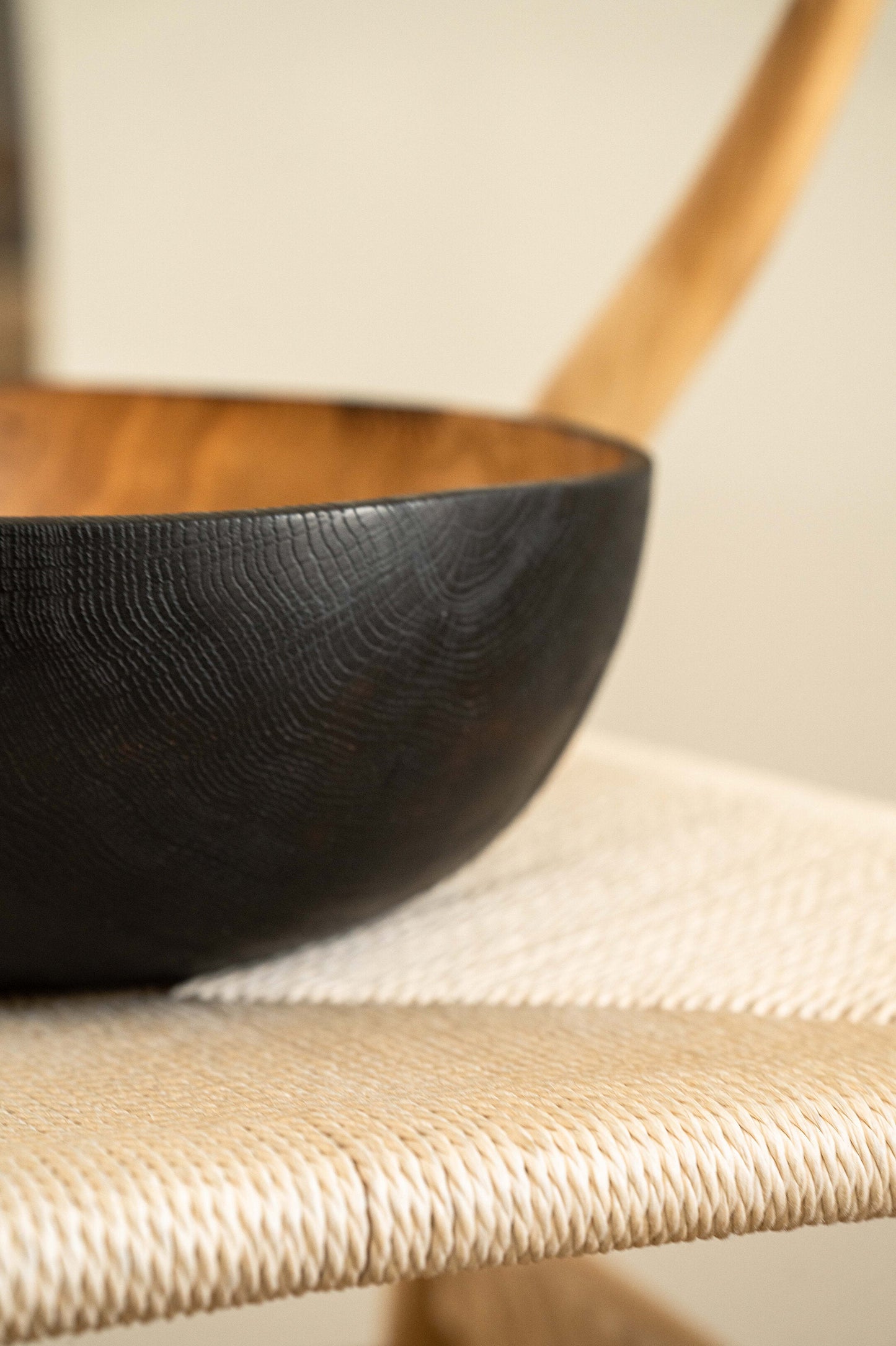 Half Charred Ashwood - Large Bowl