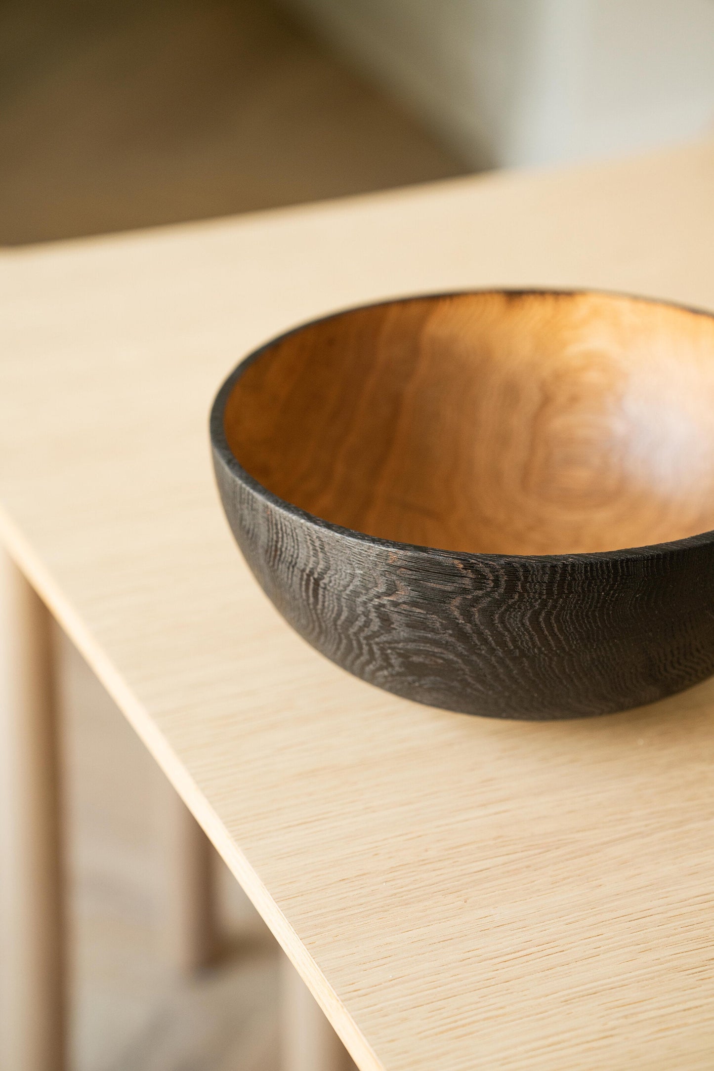 Half Charred Ashwood - Large Bowl
