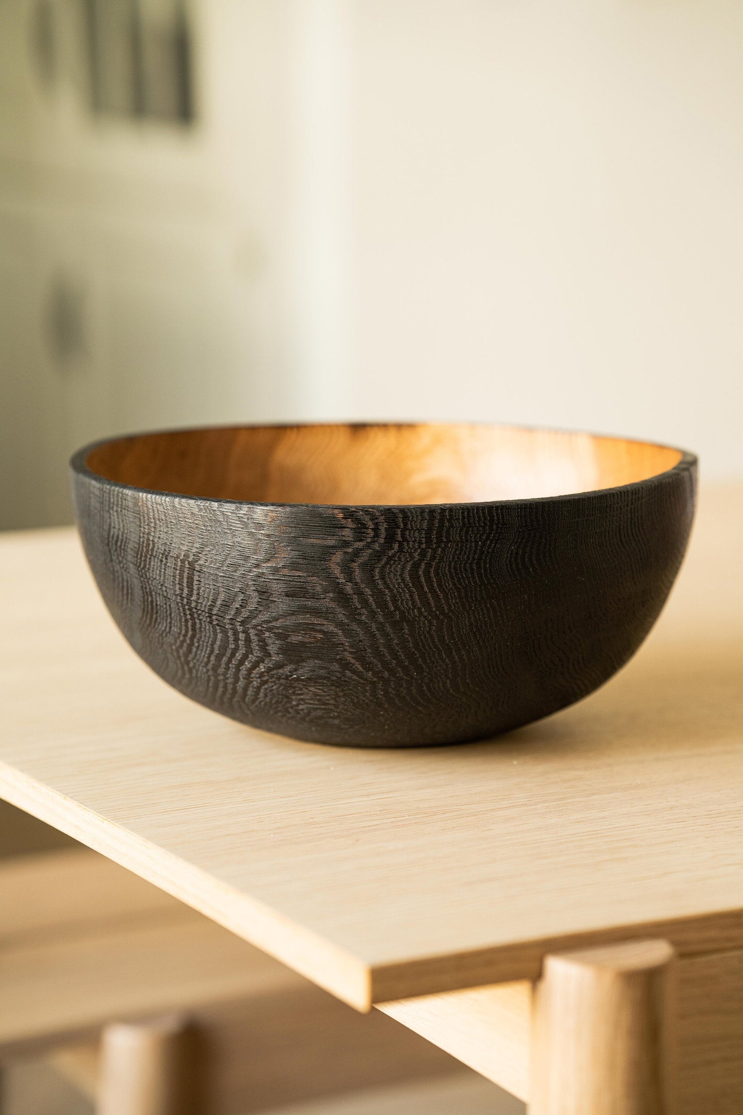 Half Charred Ashwood - Large Bowl