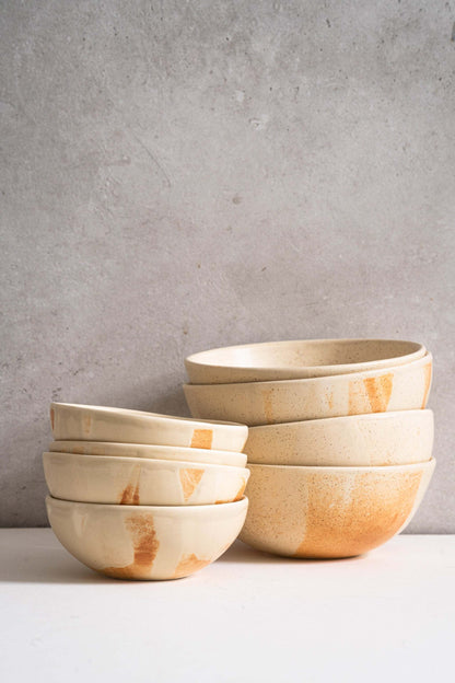 Beige - Stoneware Bowl