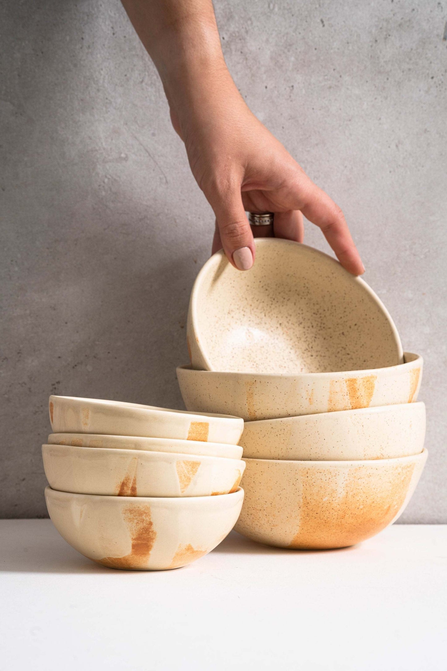 Beige - Stoneware Bowl