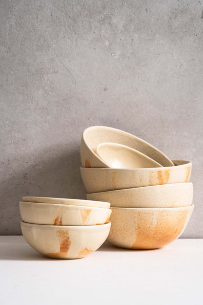 Beige - Stoneware Bowl