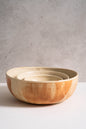 Beige - Stoneware Salad Serving Bowl