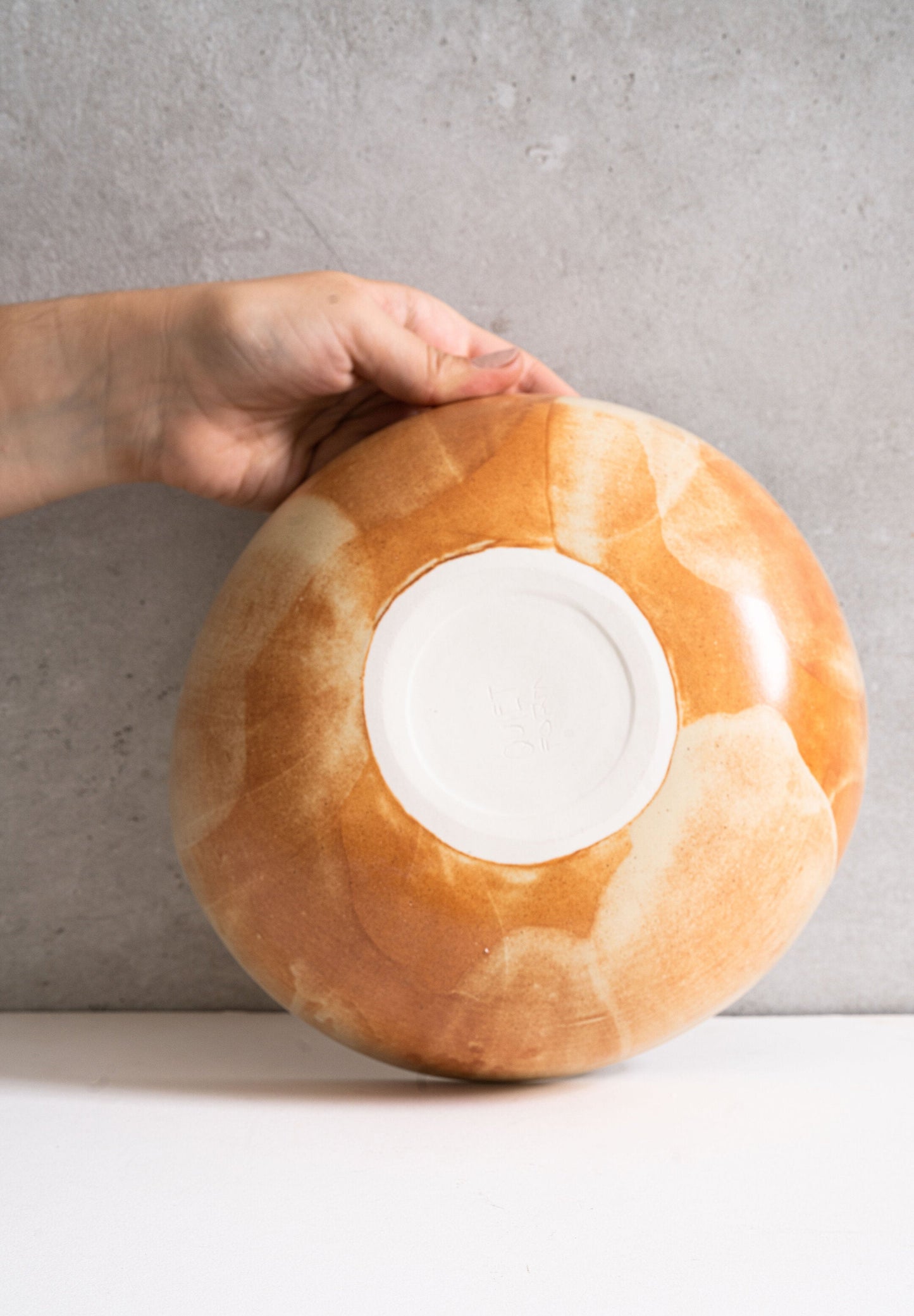 Beige - Stoneware Salad Serving Bowl