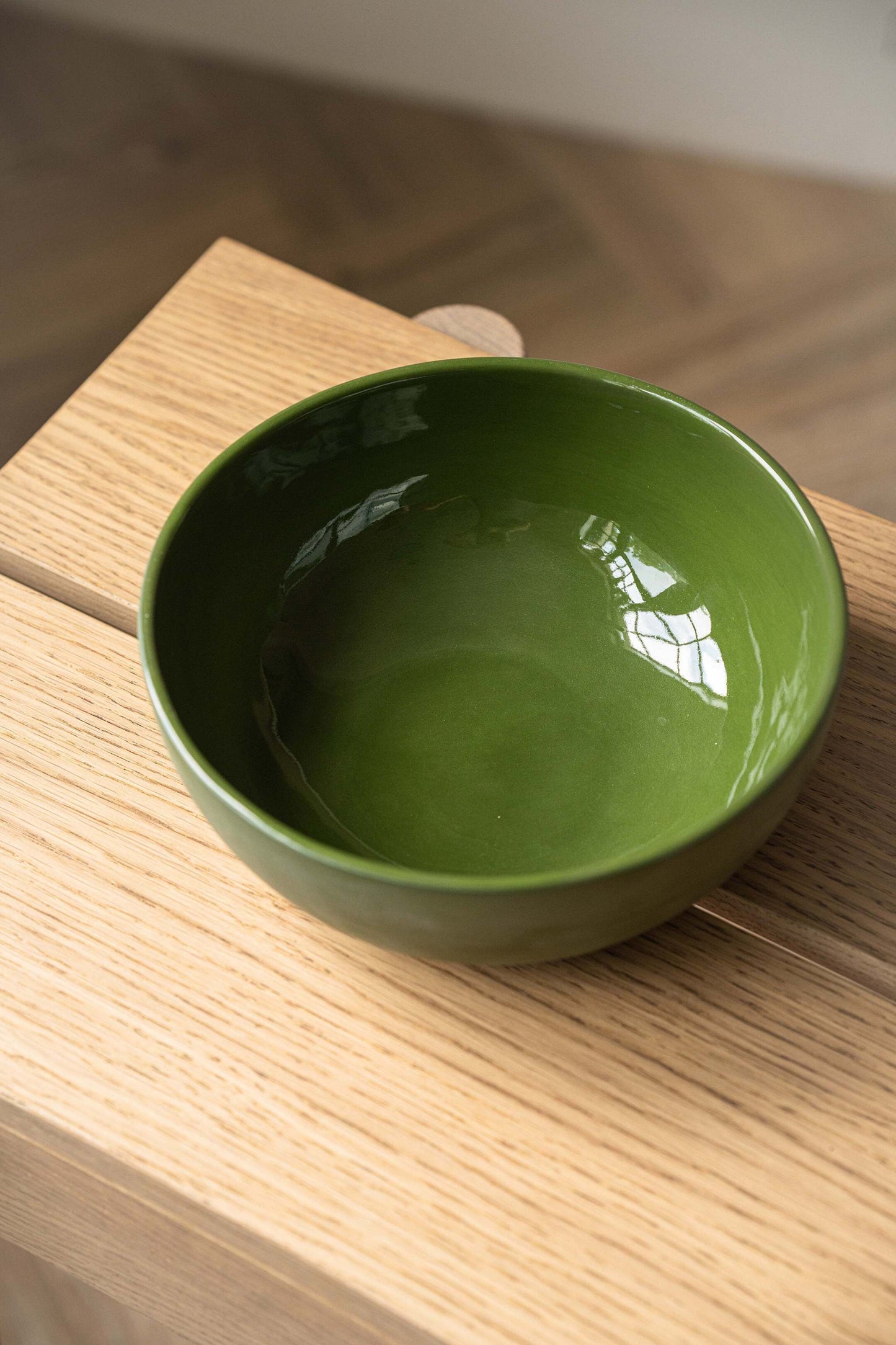 Green - Porcelain Salad Bowl