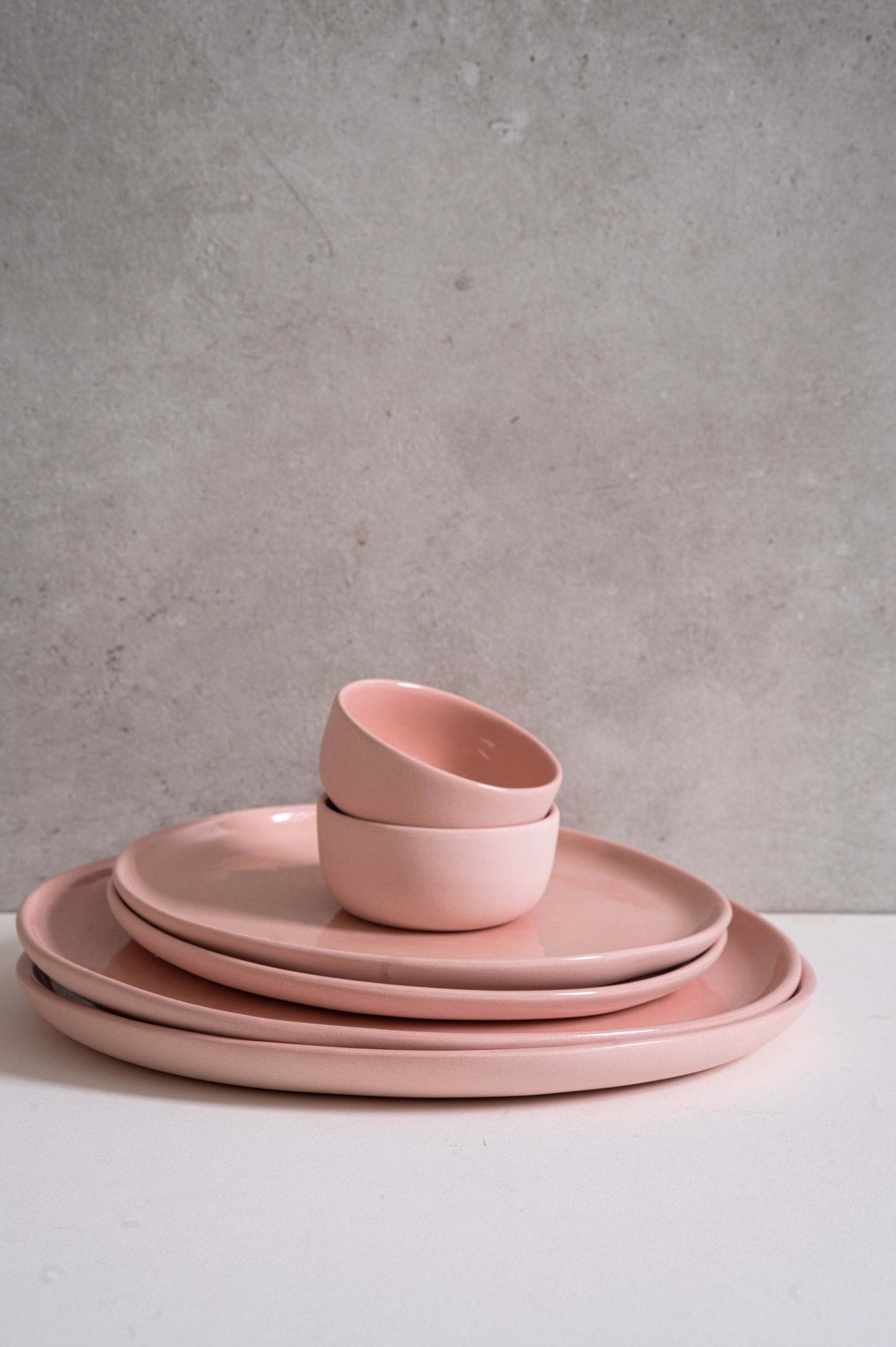 Powder Pink - Porcelain Dinner Plates