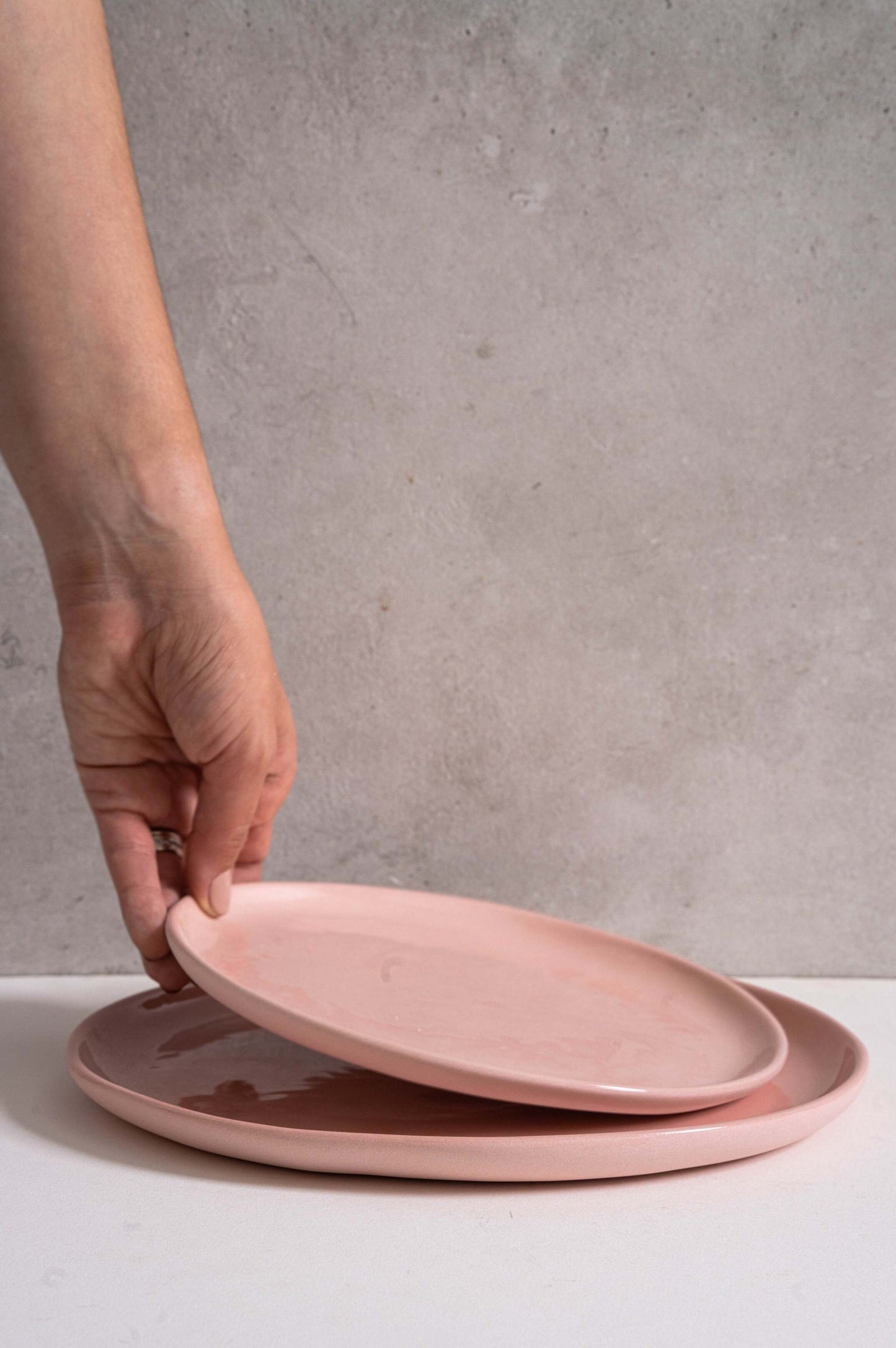 Powder Pink - Porcelain Dinner Plates