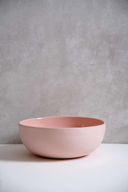 Powder Pink - Porcelain Salad Serving Bowl