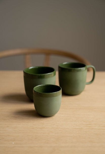 Green - Porcelain Coffee Cup.