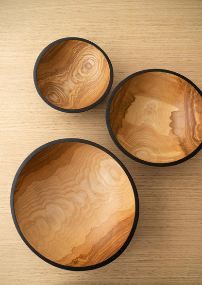 Half Charred Ashwood - Nesting Bowl Set