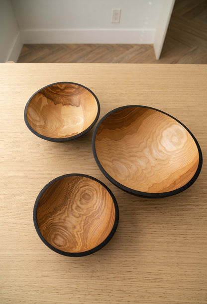 Half Charred Ashwood - Nesting Bowl Set