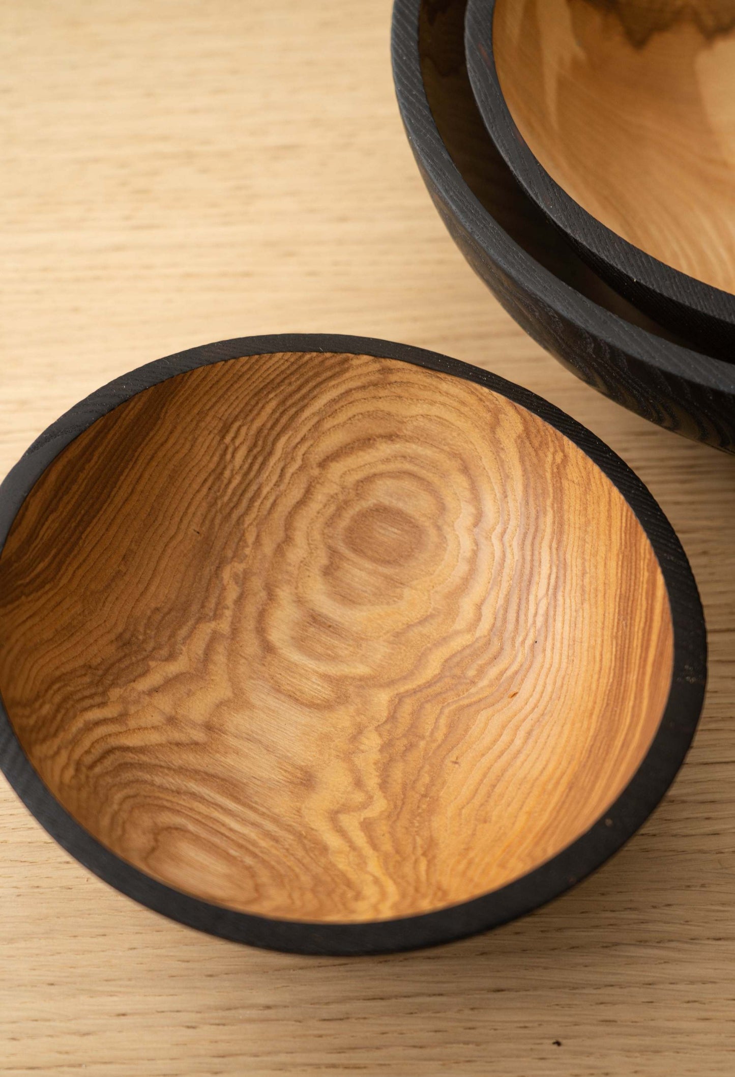 Half Charred Ashwood - Nesting Bowl Set