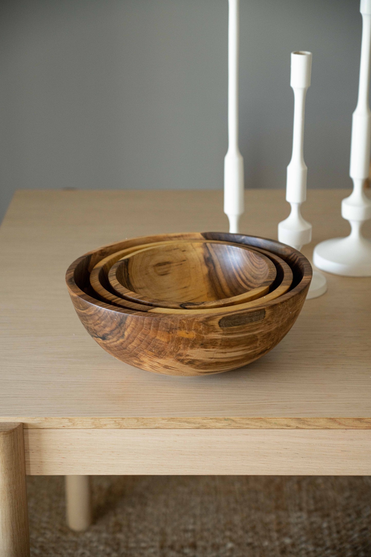 Walnut Nesting Bowl Set