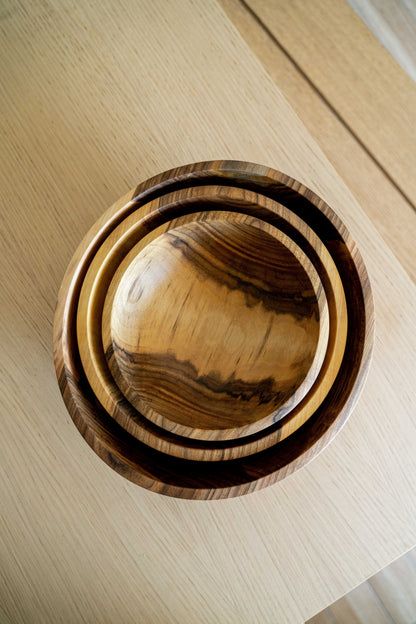 Walnut Nesting Bowl Set