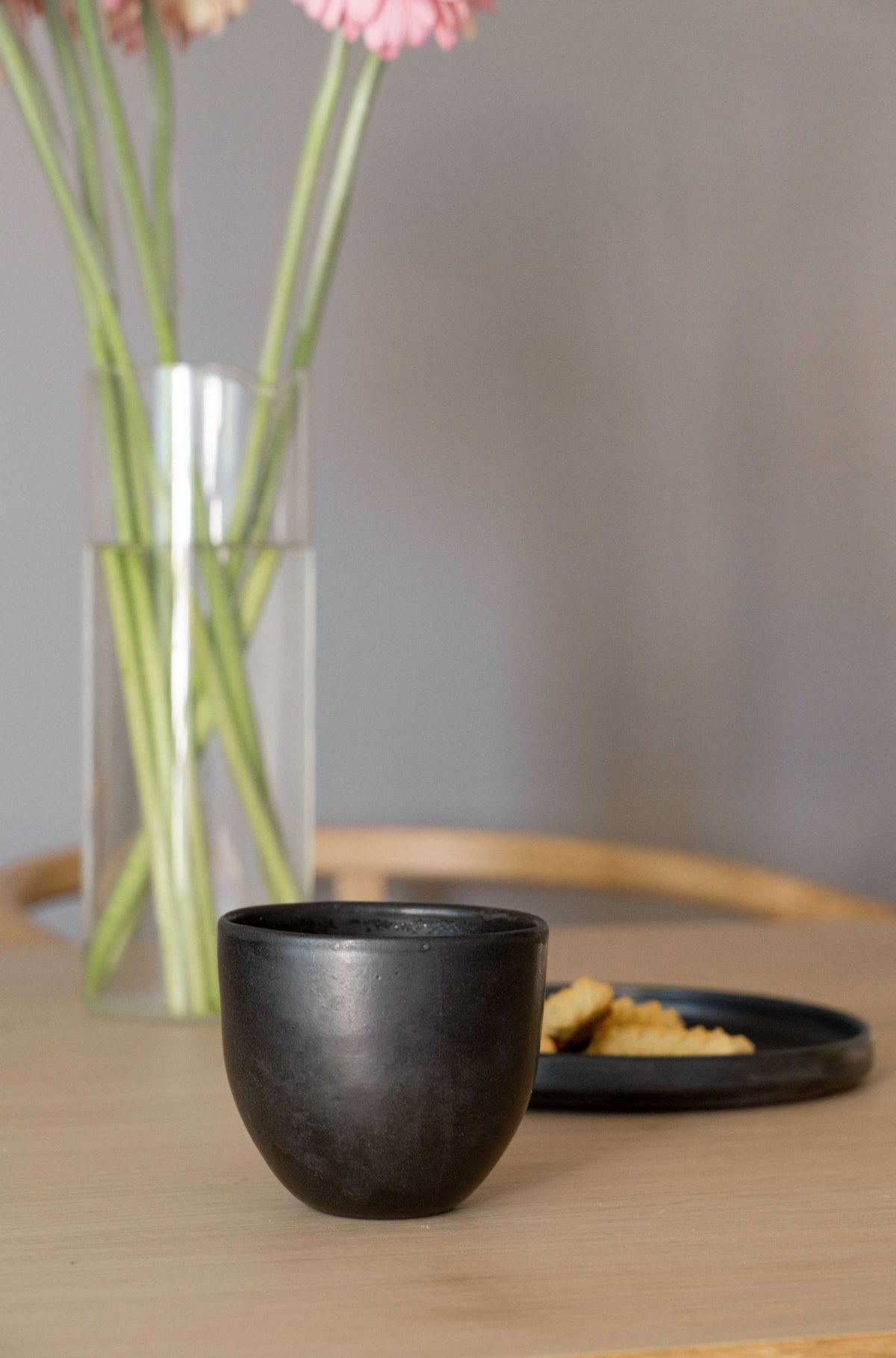 Black Matte - Stoneware Coffee Cup