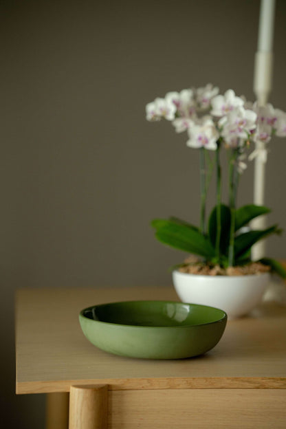 Green - Porcelain Pasta Bowl