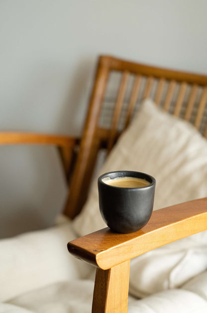 Black - Stoneware Espresso Cup