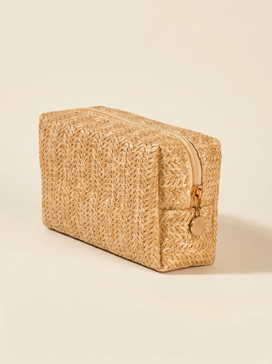 Woven Travel Makeup/Toiletry Bag