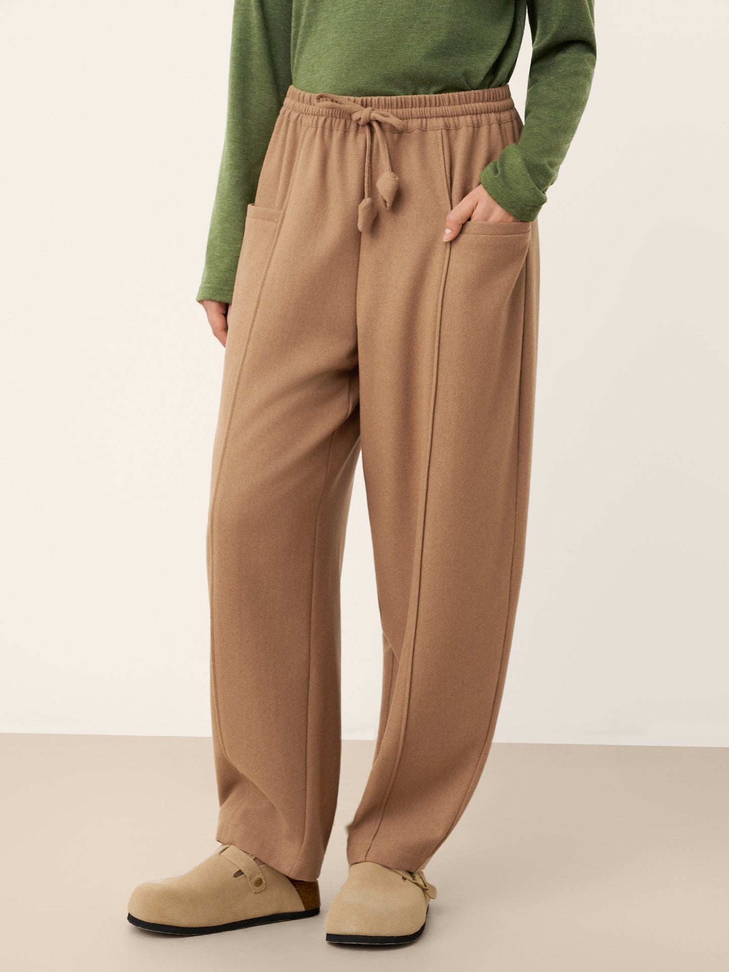PRISCILLA Drawstring Patch Pocket Pants