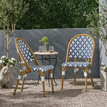 Geometric Chic French Bistro Chair Set