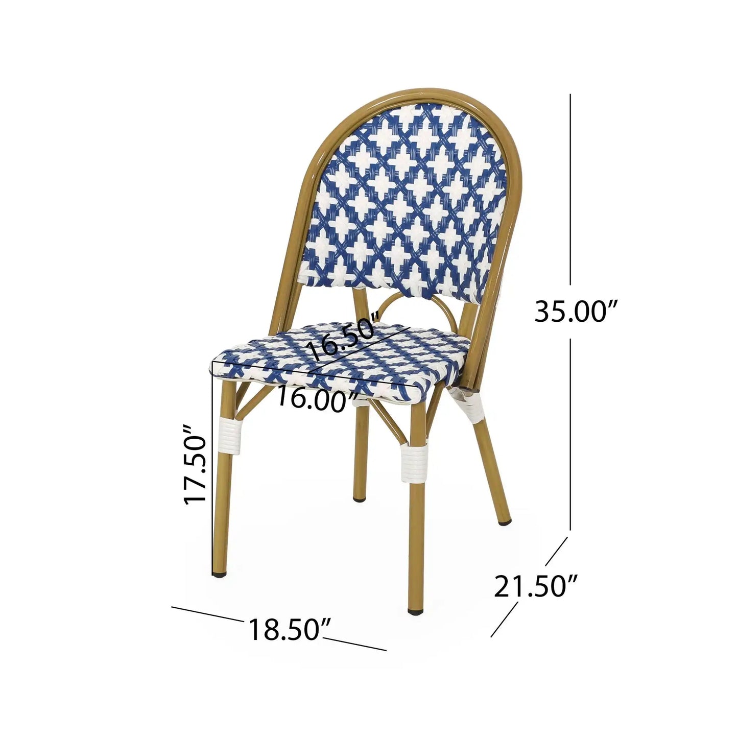Geometric Chic French Bistro Chair Set