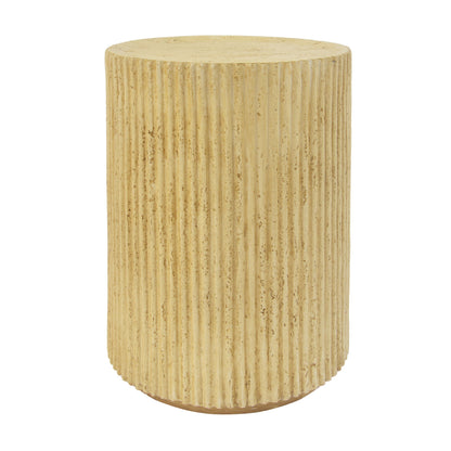 Cylindrical Outdoor Side Table Antique Brown MGO