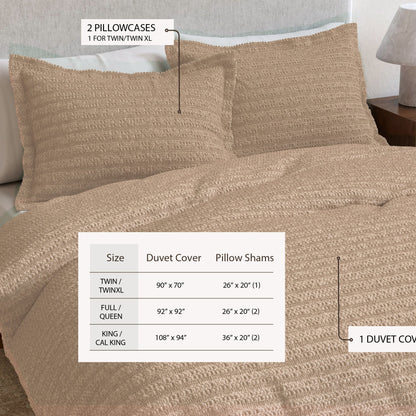 Honeycomb Waffle Duvet Set