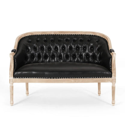 French Country Flower Chesterfield Tufted Loveseat