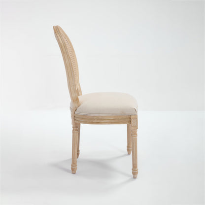 French Country Flower Dining Chair w/Rattan Back Set