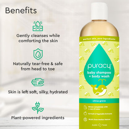 Puracy Baby Shampoo & Body Wash (Tear-Free)