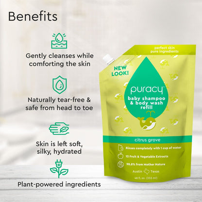 Puracy Baby Shampoo & Body Wash (Tear-Free)