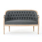 French Country Flower Chesterfield Tufted Loveseat
