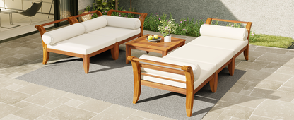 6 Piece Acacia Outdoor Sectional