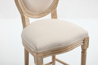 French Country Flower 26'' Bar Height with Upholstered Round Back Set