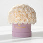 Classic Light Pink Suede Superdome Box | White Roses