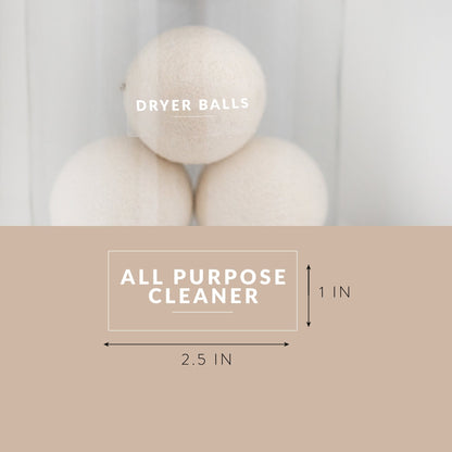 Clear Home & Laundry Labels